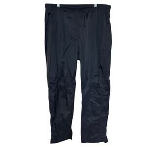 L.L. Bean TEK Nylon Rain Pants Waterproof OAH33 Hiking Ankle Zip Black Mens  XL